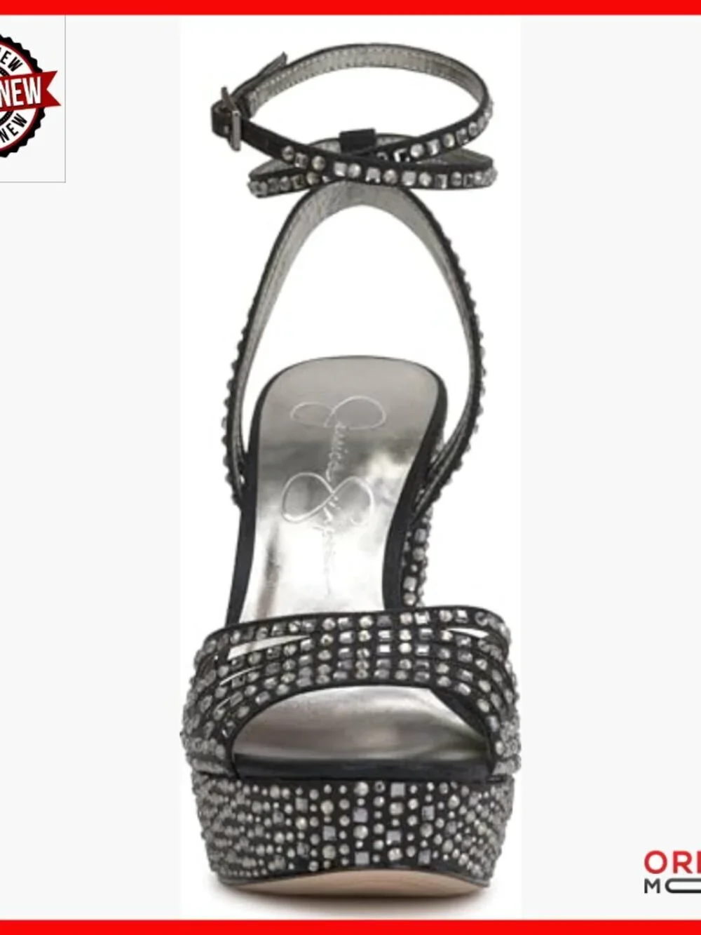 Platform Sandal with Double Ankle Strap and Caged Toe Detailing